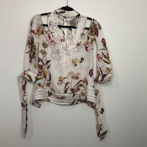 NWT Wonderly Open Shoulder XS Blouse